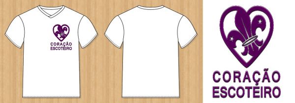 Camiseta Branca Coração Escoteiro